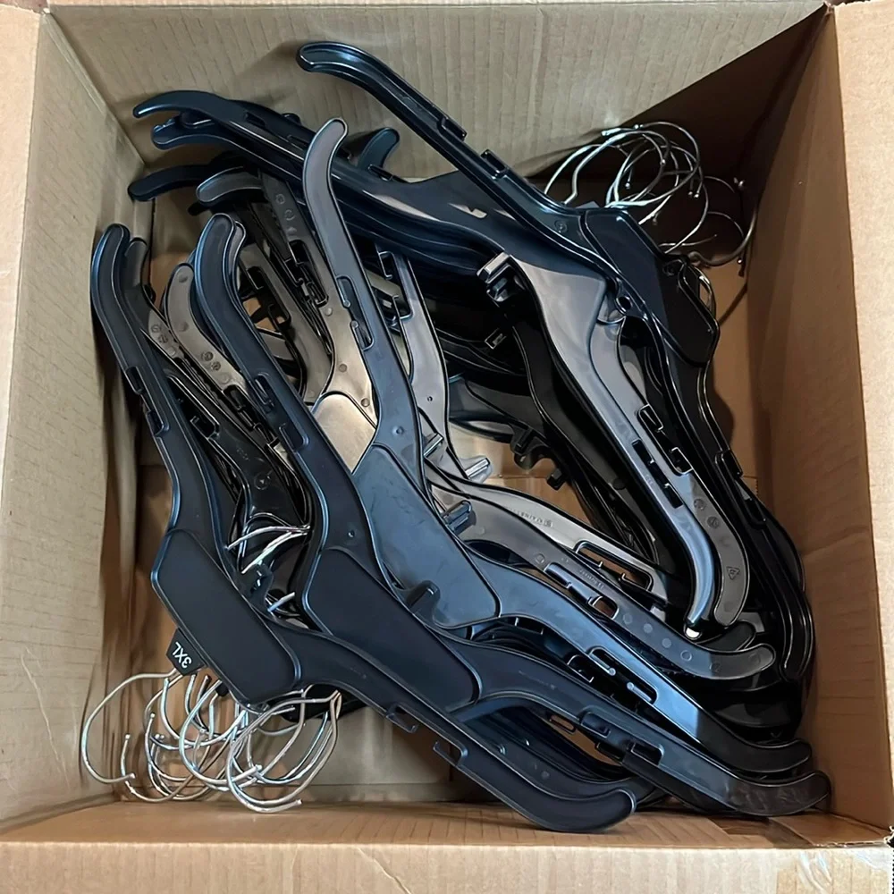 Lot of 40 Black Clothes Hangers 17